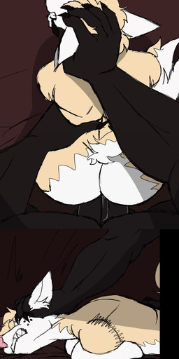 anthro anthro_on_anthro anthro_penetrated anthro_penetrating anthro_penetrating_anthro big_breasts big_penis black_body black_fur black_penis breasts butt detailed_background duo erection eyes_closed female female_anthro female_penetrated first_person_view forced from_behind_position fur genitals hair head_grab hip_grab humanoid_genitalia humanoid_penis male male/female male_anthro male_penetrating male_penetrating_female male_pov missing_arm muscular muscular_male nude nude_anthro nude_female nude_male penetrating_pov penetration penile penile_penetration penis penis_in_vagina rape rough_sex sex tail tan_body tan_fur tan_hair teeth vaginal vaginal_penetration white_body white_fur butcher_pal adam_manchester canid canine canis hybrid mammal procyonid raccoon wolf 2026 absurd_res colored comic digital_drawing_(artwork) digital_media_(artwork) hi_res