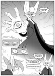 anthro blood bodily_fluids clothed clothing dialogue duo eye_on_hand eyes_closed eyewear glasses inner_ear_fluff male napkin narrowed_eyes simple_background speech_bubble text tuft kifyun2 ren_yoshida sho_kimura canid canine fox mammal marble_fox red_fox true_fox absurd_res black_and_white comic english_text hi_res monochrome