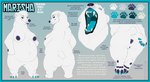 anthro belly blue_border blue_innards blue_tongue border bottom_heavy breasts butt female genitals mouth_shot open_mouth organs overweight overweight_anthro overweight_female paws pussy semi-anthro simple_background solo spread_butt spreading stocky text tongue theothefox marisha_(theothefox) bear mammal polar_bear ursine english_text model_sheet