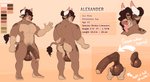 animal_genitalia animal_penis anthro anus balls big_balls big_pecs big_penis butt equine_genitalia equine_penis genitals male milk model nipples pecs penis solo bullstarhaku alexander_(bullstarhaku) bovid bovine cattle mammal absurd_res hi_res model_sheet