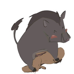 bestiality duo feral male male/male rough_sex sex size_difference toony_expression anonymous_artist identity_v murro_(identity_v) human mammal suid suine sus_(pig) wild_boar 1:1 2d_animation animated motion_tweening