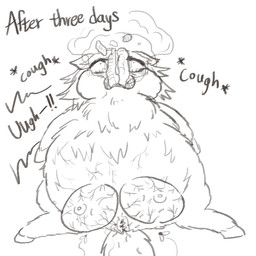 blood bodily_fluids breasts cough crotch_breasts death dialogue dying female female_feral feral genitals gore grotesque_death guts intestines lying on_back organs overweight overweight_female pain solo stitch_(sewing) suffering text vein veiny_belly veiny_breasts vomit vulva yellowcottoncandy030 fluffy_pony ambient_arthropod ambient_fly ambient_insect fluffy_pony_(species) mammal 1:1 2025 black_and_white comic digital_drawing_(artwork) digital_media_(artwork) english_text hi_res monochrome