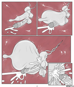 4_panel_comic anal anal_penetration anus balls big_balls big_penis black_outline bodily_fluids cum cum_in_ass cum_inflation cum_inside cumshot duo_focus ejaculation erection foreskin genital_fluids genital_raphe genitals glans grey_glans group huge_penis hyper hyper_genitalia hyper_inflation hyper_penis inflation long_tail male male/male monotone_body motion_lines outline page_number penetration penis pop_(sound_effect) raphe_(anatomy) retracted_foreskin sperm_cell spurting stretching tail text thrusting vein veiny_penis white_balls white_body white_penis white_tail r0b0t cell_(organism) living_sperm 2025 artist_name comic digital_drawing_(artwork) digital_media_(artwork) hi_res url