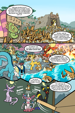 2_panel_comic ambiguous_gender bite black_eyes black_text blue_body blue_eyes bow_ribbon brown_body chalkboard chest_(container) clenched_teeth day dialogue evolutionary_stone exclamation_point eyebrows eyes_closed feral fire fluffy fluffy_tail forehead_gem frozen fur gem group holding_object holding_ruler ice kick merchant motion_lines mouth_closed neck_tuft open_mouth open_smile orange_body outside page_number partially_submerged pawpads paws plant pupils purple_eyes quadruped red_eyes red_gem ruler sharp_teeth sign sky smile speech_bubble tail teeth text thunder_stone tongue tongue_out toony tree tuft water white_pupils white_text x_eyes yellow_body virmir nintendo pokemon pokemon_mystery_dungeon spike_chunsoft ampharos eevee eeveelution espeon flareon generation_1_pokemon generation_2_pokemon generation_3_pokemon generation_4_pokemon generation_6_pokemon glaceon jolteon kecleon leafeon pokemon_(species) sylveon umbreon vaporeon 2025 2:3 absurd_res comic english_text hi_res signature