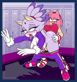 ahegao areola bent_arm big_areola big_breasts big_butt big_penis bottomwear bottomwear_down breasts butt butt_grab clothed clothing clothing_around_legs clothing_around_one_leg dominant duo erection extended_arm female footwear from_behind_position genitals gynomorph gynomorph/female half_naked hand_on_butt heart_symbol hearts_around_body hearts_around_entire_body huge_breasts intersex intersex/female locker locker_room looking_pleasured motion_lines motion_outline nipples orgasm_face outline_heart panties panties_around_one_leg panties_down pants pants_down partially_clothed path_lines penetration penis sex shoes smooth_motion_outline sneakers sports_outfit sportswear standing_doggystyle tremble_spikes underwear underwear_around_legs underwear_around_one_leg underwear_down vulva dhx2kartz olympics sega sonic_the_hedgehog_(series) amy_rose blaze_the_cat domestic_cat eulipotyphlan felid feline felis hedgehog mammal alpha_channel hi_res