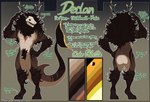 anthro antlers arm_tuft bone horn male mask muscular non-mammal_ears skull skull_mask solo text tuft creamylaarts declan_prescott fish marine shark skullshark english_text hi_res model_sheet