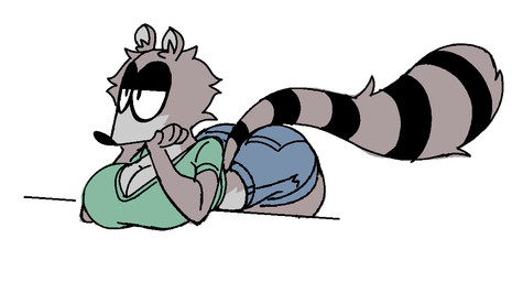 anthro big_breasts bored bottomwear breasts clothed clothing crop_top female huge_breasts markings raccoon_tail shirt shorts simple_background solo stripes tail tail_markings topwear white_background diegutan uva_the_raccoon mammal procyonid raccoon aliasing binary_drawing digital_drawing_(artwork) digital_media_(artwork)