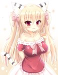 2021 :3 accessory alternative_fashion animal_humanoid bare_shoulders big_breasts blonde_hair blush bow_(feature) bow_accessory bow_ribbon breasts cleavage clothed clothing cute_fangs dress felid felid_humanoid female fully_clothed glistening glistening_body glistening_breasts glistening_hair glistening_skin hair hair_accessory hair_bow hair_ribbon hand_behind_back hi_res humanoid inner_ear_fluff j-fashion kane-neko lolita_(fashion) long_hair looking_at_viewer mammal mammal_humanoid pantherine pantherine_humanoid pink_bow pink_clothing pink_dress pink_ribbon puffy_sleeves red_eyes ribbons shirotora_(naomi_minette) short_stack smile solo standing strapless_clothing sweet_lolita tiger_humanoid tight_clothing tuft two_side_up wavy_mouth white_clothing white_dress young