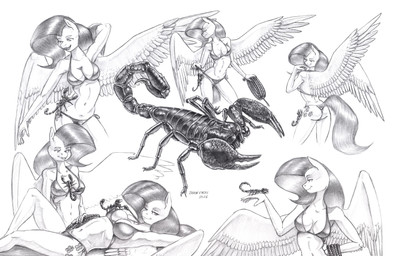 anthro bikini bikini_bottom bikini_top breasts butt cleavage clothed clothing cutie_mark feathers female feral front_view fur hair half-closed_eyes holding_object holding_whip looking_at_viewer lying mane multiple_poses narrowed_eyes navel on_back pose rear_view smile smiling_at_viewer solo spread_wings standing swimwear tail two-piece_swimsuit whip wings baron_engel friendship_is_magic hasbro my_little_pony mythology fluttershy_(mlp) arachnid arthropod equid equine mammal mythological_creature mythological_equine pegasus scorpion 2026 hi_res multiple_scenes signature