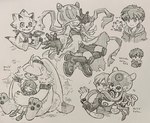 anthro clothing female group hoodie horn hug long_ears male pawpads ponytail_ears smile tentacles topwear nmgr56 bandai_namco digimon digimon_ghost_game hiro_amanokawa kiyoshiro_higashimitarai ruri_tsukiyono angoramon digimon_(species) gammamon human humanoid jellymon mammal teslajellymon hi_res multiple_images