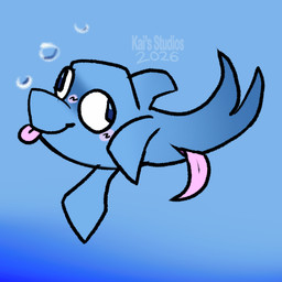 animal_genitalia animal_penis blush blush_lines bubble cetacean_genitalia cetacean_penis derp_eyes erection feral flippers genitals gradient_background male penis simple_background solo tapering_penis tongue tongue_out kais_studios gameoverse glitch_productions flappers_(gameoverse) aquatic cetacean dolphin mammal toothed_whale 1:1 2026 absurd_res hi_res watermark
