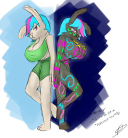 Rating: e
ID: 5697309
Date: 2025-07-09 16:00:45 -0400
Status: active
Score: 0
anthro big_breasts bodypaint breasts clothed clothing duo female hi_res highlights_(coloring) huge_breasts lagomorph leporid mammal partially_clothed rabbit swimwear syscav zelya_(syscav) post #5697309
