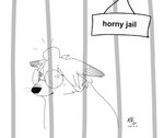 simple_background solo text maplefox bonk_(meme) dogelore go_to_horny_jail cheems canid canine fox mammal english_text hi_res meme monochrome