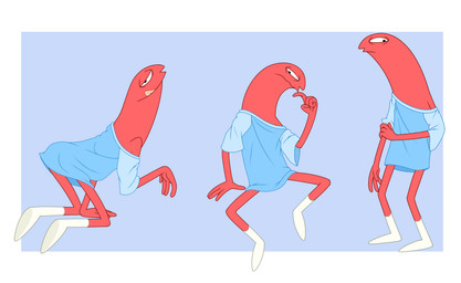 anthro blue_clothing blue_shirt blue_topwear clothed clothing male nervous partially_clothed shirt solo suggestive_pose tongue tongue_out topwear enookie adult_swim cartoon_network smiling_friends allan_red hi_res tagme