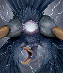 animal_genitalia avian_butt beak black_body black_feathers cloaca egg electricity feathers female feral genitals grey_body grey_feathers lightning long_beak looking_at_viewer oviposition solo tail tail_feathers downsstream_(artist) american_mythology indigenous_north_american_mythology mythology north_american_mythology avian bird mythological_avian mythological_bird mythological_creature mythological_rainbird mythological_thunderbird hi_res