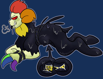 abdominal_bulge ambiguous_gender back_spikes black_slime black_spots bodily_fluids claws drooling duo feral fur grin ink inside_stomach internal male male/ambiguous oral_vore organs petals saliva satisfied scared short_tail sigh slime smile spikes spikes_(anatomy) spots stomach tail tongue tongue_out vore yellow_body yellow_fur randompasserbyer dandy's_world chita_(randompasserbyer) t.dandy_(dandy's_world) domestic_cat felid feline felis mammal monster toons_(dandys_world) alpha_channel