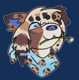 :3 ambiguous_gender blue_eyes cheek_tuft cookie countershading facial_tuft feral flower food glistening glistening_eyes happy kerchief mottled mottled_nose noise_filter plant simple_background solo sparklefur transparent_background tuft username violet_(flower) skunkbitez tiramisu_(skunkbitez) canid canine canis domestic_dog mammal 2026 alpha_channel hi_res watermark