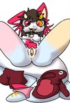 anthro female genitals nude presenting presenting_pussy pussy solo spread_pussy spreading korii1 catshark hybrid hi_res