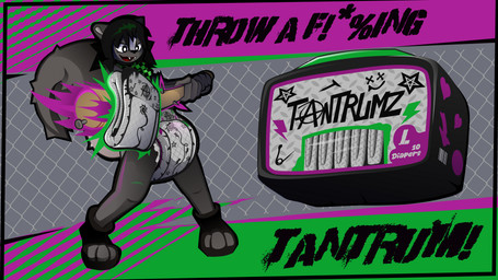 alternative_fashion anarchy_symbol anthro baseball_bat bat_(object) clothed clothing diaper female occult_symbol pentagram profanity punk solo symbol pixxystick human humanoid mammal mephitid skunk 16:9 absurd_res hi_res widescreen