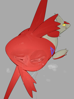 3_fingers anus anus_focus blush blush_lines bodily_fluids dripping female feral fingers genital_fluids genitals grey_background inner_labia looking_back open_mouth open_smile pink_anus pink_inner_labia pink_vulva pupils rear_view red_body red_skin red_vulva simple_background slit_pupils smile solo steamy_anus steamy_vulva vaginal_fluid_drip vaginal_fluid_string vaginal_fluids vulva white_face wings yellow_eyes solturb nintendo pokemon generation_3_pokemon latias legendary_pokemon pokemon_(species) 2026 absurd_res hi_res