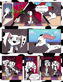 black_spots dialogue duo female feral fur gesture hand_gesture hand_scanner male scanner spots thumbs_up toony white_body white_fur renzoxd wanderer-w0olf 101_dalmatian_street 101_dalmatians disney dolly_(101_dalmatians) dylan_(101_dalmatians) canid canine canis dalmatian domestic_dog mammal absurd_res comic hi_res