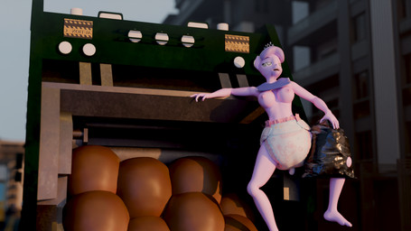 anthro anthrofied bag bib bodily_fluids breasts clothed clothing diaper diaper_only drooling female garbage_truck heavy_truck hypnosis mind_control nipples saliva saliva_string solo standing topless trash trash_bag truck unclean_diaper used_diaper vehicle wearing_diaper pony_pamps friendship_is_magic hasbro my_little_pony diamond_tiara_(mlp) earth_pony equid equine horse mammal pony 16:9 3d_(artwork) blender_(artwork) digital_media_(artwork) hi_res widescreen