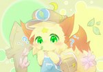 anthro clothed clothing female fur green_eyes kemono orange_body orange_fur solo yellow_body yellow_fur young young_anthro young_female deaic canid canine fox mammal 2022