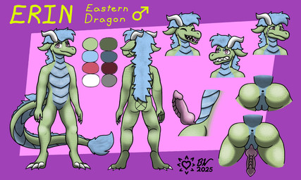 angry anthro anus bodily_fluids butt genitals hair horn knot knotted_penis looking_at_viewer male nude open_mouth open_smile penis presenting presenting_hindquarters sad scales smile solo tail tears teeth text jazovyx mythology erin_quilta dragon eastern_dragon mythological_creature mythological_scalie scalie 5:3 hi_res