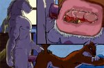 almost_fully_inside anal anal_penetration anal_vore anthro balls bedroom blonde_hair blood blood_in_ass blood_on_penis bodily_fluids brown_body brown_fur cage claws death death_by_penis erection extreme_size_difference feet fur genitals gore group hair head_first inside internal licking licking_lips macro macro_on_macro male male/male male_death micro nipples penetration penile penis raised_tail red_body red_fur size_difference smile smiling_at_another smiling_at_partner tail tongue tongue_out trio vein veiny_penis vore white_body white_fur jeri_kleinlowe canid canine equid equine fox horse mammal rodent colored