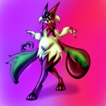 anthro big_butt butt female gradient_background simple_background solo thick_thighs passiona_roo nintendo pokemon felid feline generation_9_pokemon kangaroo macropod mammal marsupial meowscarada pokemon_(species) 1:1 hi_res