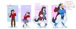 anthro big_breasts breasts claws clothing dialogue digitigrade female footwear gender_transformation good_girl holding_head huge_breasts human_to_anthro hypnotic_visor jacket leotard male mind_control mtf_transformation muscular muscular_female muscular_thighs open_mouth outfit_change paws personality_change shoes solo species_transformation tail tail_motion tailwag topwear transformation transformation_sequence dreamerknight desmond_fallout canid canine canis domestic_dog husky mammal nordic_sled_dog spitz hi_res
