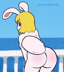 anthro big_butt blonde_hair brown_eyes butt female fur hair nude rabbit_ears scut_tail shaking_butt short_tail solo tail thick_tail thick_thighs white_body white_fur oofrowdy one_piece carrot_(one_piece) animal_humanoid humanoid lagomorph lagomorph_humanoid leporid leporid_humanoid mammal mammal_humanoid rabbit rabbit_humanoid animated short_playtime