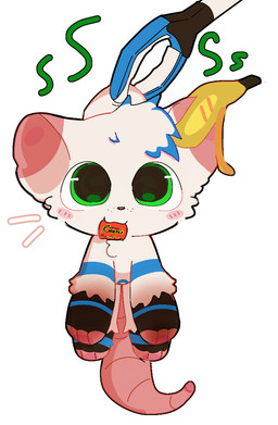 anthro blush candy caught chibi dessert dirty food fur innocent_expression innocent_smile looking_at_viewer male smile solo tail toony white_body systemisrtx ren_stoker american_opossum mammal marsupial digital_media_(artwork)
