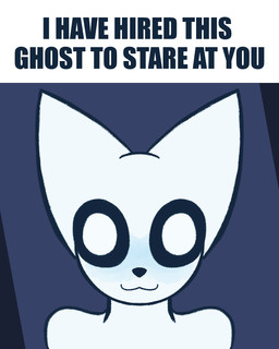 blush female looking_at_viewer silly silly_face simple_background smile smiling_at_viewer solo text max_draws eclair_(max_draws) domestic_cat felid feline felis ghost mammal spirit 4:5 hi_res meme