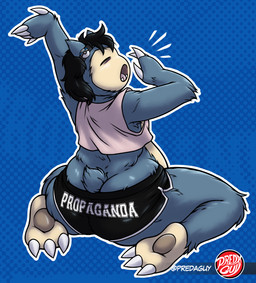 accessory anthro anthrofied big_butt blue_body blue_fur bottomwear butt butt_focus claw_fingers claw_toes claws clothing countershade_face countershade_fur countershade_torso countershading eye_bags eyes_closed feet female finger_claws fluffy fluffy_ears fluffy_tail fur hair headband hotpants messy_hair open_mouth overweight overweight_anthro overweight_female pokeball pokeball_clothing pokemorph short_hair shorts sitting sleeveless_clothing sleeveless_shirt soles solo spread_legs spreading tail thick_thighs tired_eyes toe_claws tusks wariza wide_hips yawn yawning_position predaguy nintendo pokemon you_are_not_immune_to_propaganda generation_1_pokemon mammal pokemon_(species) snorlax hi_res meme trans_(lore) trans_woman_(lore)