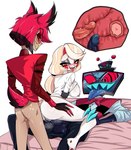 anal anal_penetration anus balls bed big_breasts big_butt big_penis bite_mark black_body black_fur black_hair blonde_hair blue_body blush bodily_fluids breasts butt claws clothed clothing cutaway double_penetration electronics fangs female female_penetrated fluffy fluffy_tail for_a_head fur furniture genital_fluids genitals group group_sex hair hat headgear headwear heart_eyes heart_in_uterus heart_symbol internal internal_anal internal_vaginal interspecies looking_pleasured male male/female male_penetrating male_penetrating_female mmf_threesome multicolored_body multicolored_fur multicolored_hair on_bed open_mouth open_smile partially_clothed penetration penile penile_penetration penis penis_in_ass penis_in_pussy pussy_juice_on_penis red_body red_eyes red_fur red_hair saliva screen screen_face sex sharp_teeth simple_background smile sweat tail teeth television thick_thighs threesome tongue tongue_out trio two_tone_body two_tone_fur two_tone_hair uterus vaginal vaginal_fluids vaginal_penetration vein veiny_penis white_body nyochandesuyo hazbin_hotel alastor_(hazbin_hotel) charlie_morningstar vox_(hazbin_hotel) animal_humanoid deer deer_humanoid demon demon_humanoid humanoid mammal mammal_humanoid object_head screen_head tv_head hi_res