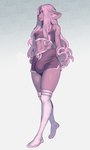 anthro balls_outline belly big_bulge biped bottomwear bulge clothed clothing crop_top detailed_bulge erection erection_under_clothing femboy footwear genital_outline hair hotpants inner_ear_fluff lips logo long_hair looking_aside male navel penis_outline shirt shorts skimpy socks solo standing thick_lips topwear tuft boosterpang tay_(boosterpang) deer mammal 2025 artist_logo hi_res busty_boy_(lore) male_(lore)