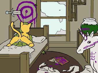 anthro anthro_on_top anthro_penetrated anus balls bed book bouncing_balls butt chair duo erection female female_on_humanoid female_on_top female_penetrated from_front_position furniture genitals horn humanoid_on_anthro humanoid_on_bottom humanoid_penetrating humanoid_penetrating_anthro indoor_nudity indoor_sex inside interspecies lying male male/female male_on_anthro male_on_bottom male_penetrating male_penetrating_female melee_weapon messy nude on_back on_bed on_bottom on_top paint penetration penile penile_penetration penis penis_in_vagina raised_tail reverse_missionary_position sex sword tail vaginal vaginal_penetration vulva weapon rektum bethesda_game_studios microsoft mythology oblivion prequel_adventure the_elder_scrolls gharug_gro-upp katia_managan equid equine felid humanoid khajiit mammal mythological_creature mythological_equine orc unicorn 2011 2d_animation 4:3 animated digital_media_(artwork) loop