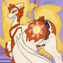 anal anal_penetration anus armor big_butt butt butt_focus buttplug buttplug_in_ass buttplug_insertion crotch_breasts female feral fire first_person_view flaming_hair flaming_mane genitals hooves horn object_in_ass penetration plug_(sex_toy) plug_insertion pseudo_hair pseudo_mane puffy_anus sex_toy sex_toy_in_ass sex_toy_insertion smile solo teats underhoof vulva wings neon_dontlook friendship_is_magic hasbro my_little_pony mythology daybreaker_(mlp) equid equine horse mammal mythological_creature mythological_equine pony winged_unicorn 1:1