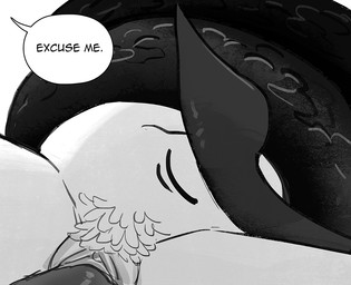 clitoris close-up dialogue duo feathers female genitals inner_labia male male/female navel not_furry_focus penetration penile penile_penetration penis_in_vagina pubes pubic_feathers simple_background speech_bubble tail text thick_labia_minora tight_fit vaginal vaginal_penetration vulva starfleetrambo iranian_mythology middle_eastern_mythology mythology siren_and_scientist oskar_(starfleetrambo) animal_humanoid avian avian_humanoid felid humanoid mammal manticore siren digital_media_(artwork) english_text monochrome sketch trans_(lore) trans_man_(lore)