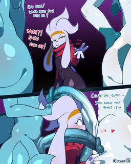 anthro anthro_on_anthro big_penis blue_body blue_fur blush bodily_fluids dialogue fur genitals group huge_penis humanoid_genitalia humanoid_penis male male/male penis profanity sweat sweatdrop text trio white_body white_fur cuchuflin nintendo pokemon cinder_(cuchuflin) eeveelution generation_1_pokemon generation_4_pokemon generation_8_pokemon glaceon pokemon_(species) raboot vaporeon 2025 absurd_res comic english_text hi_res multiple_scenes