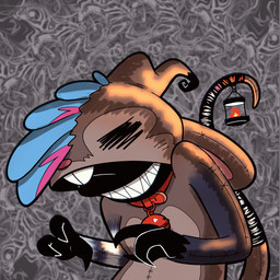 anthro bell bell_collar claw_fingers clothing collar costume lamp lantern mouse_tail red_collar sharp_teeth smile solo tail teeth trevor-fox nintendo pokemon trevor-fox_(character) generation_7_pokemon mimikyu pokemon_(species) shadow_creature 1:1 2d_animation animated frame_by_frame