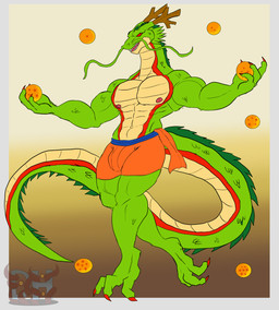 3_toes 4_fingers abs anthro anthrofied areola artist_initials barazoku barbel_(anatomy) biceps biped bulge claws dragon_ball_(object) dragon_tail empty_eyes fangs feet finger_claws fingers flesh_whiskers flying gradient gradient_background green_body green_scales hair horn humanoid_hands logo long_tail male male_anthro manly multicolored_body multicolored_scales muscular muscular_anthro muscular_male navel nipples non-mammal_navel non-mammal_nipples pecs pink_nipples pink_tongue red_body red_claws red_eyes scales sharp_teeth simple_background solo tail tan_body tan_scales teeth toe_claws toes tongue translucent translucent_logo daikuhiroshiama asian_mythology dragon_ball dragon_ball_z east_asian_mythology mythology shenron dragon eastern_dragon mythological_creature mythological_scalie scalie wingless_dragon 2024 artist_logo colored colored_line_art digital_drawing_(artwork) digital_media_(artwork) flat_colors hi_res portrait shaded source_request three-quarter_portrait