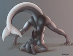anthro ass_up breasts cetacean dolphin feet female hi_res jack-o'_pose looking_at_viewer mammal marine nude oceanic_dolphin pose redraptor16 smile solo tail toothed_whale