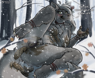 animal_genitalia animal_vulva anthro anus areola bedroom_eyes belly big_belly big_breasts bodily_fluids breasts butt canine_genitalia canine_vulva claws dialogue eating_feces excessive_feces fangs feces feces_in_mouth feces_in_pussy feces_pile female fluffy fur genital_fluids genital_piercing genitals green_eyes grey_body grey_fur hair labia_piercing long_hair looking_at_viewer narrowed_eyes nipple_piercing nipples nude outside overweight pawpads paws piercing pooping sagging_breasts scatplay seductive slightly_chubby smearing smelly smile solo steam tail teeth text thick_thighs vulva vulva_piercing winter tybalt_draws vulpa_(tybalt_draws) canid canine canis mammal wolf absurd_res digital_media_(artwork) english_text hi_res