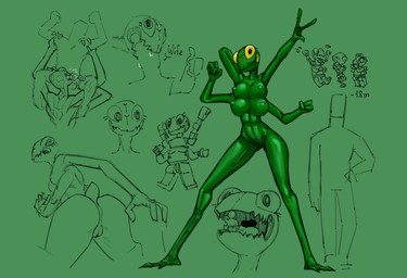 4_arms 4_breasts breasts crossgender female insectoid_lizard larger_female male male/female multi_arm multi_breast multi_limb seapeople size_difference space_police yellow_eyes lego life_on_mars cassiopeia_(lom) frenzy(space_police) alien human humanoid hybrid mammal martian absurd_res hi_res