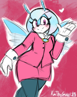 4_fingers antennae_(anatomy) anthro black_clothing black_leggings black_legwear black_nose blue_body blush blush_lines bottom_heavy bottomwear breasts brooch clothing cuffs_(clothing) eyelashes female fingers front_view gloves handwear headgear heart_symbol insect_wings leggings legwear long_eyelashes medium_breasts pencil_skirt pink_bottomwear pink_clothing pink_eyes pink_skirt pink_topwear red_background simple_background skirt smile smiling_at_viewer solo thick_thighs topwear white_clothing white_face white_gloves white_handwear wide_hips wings kailewds idw_publishing sega sonic_the_hedgehog_(comics) sonic_the_hedgehog_(idw) sonic_the_hedgehog_(series) jewel_the_beetle arthropod beetle insect 2026 4:5 colored_sketch guide_lines hi_res portrait signature sketch three-quarter_portrait