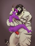 5_fingers 5_toes anal anal_penetration anthro antlers areola balls beard big_biceps biped black_body black_fur black_hair brown_background claws duo erection eyes_closed facial_hair feet finger_claws fingers fur genitals green_eyes hair hand_on_back hand_on_shoulder horn humanoid_feet humanoid_hands interspecies larger_male long_tail looking_pleasured male male/male markings multicolored_body multicolored_fur muscular muscular_anthro muscular_male nipples penetration penile penile_penetration penis penis_in_ass pink_body pink_fur pink_hair plantigrade predator/prey romantic romantic_couple sex short_hair short_tail simple_background size_difference smaller_penetrated stand_and_carry_position standing standing_sex striped_markings stripes tail thick_thighs toes two_tone_body two_tone_fur vein veiny_penis white_body white_fur horrorbuns deer felid mammal pantherine tiger 2016
