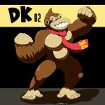 male muscular muscular_male necktie pecs smile solo teeth text_on_necktie mac-daddy donkey_kong_(series) nintendo super_smash_bros. donkey_kong_(character) ape haplorhine kong mammal primate 1:1 absurd_res hi_res