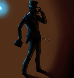 anthro classy clock clothed clothing dapper_gent dark fully_clothed gentleman hat headgear headwear male pocketwatch solo top_hat victorian watch kashe mammal monotreme platypus